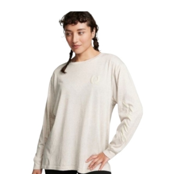 VSPINK 💗L/S Logo Campus Tee(M)Oatmeal & VSPINK💗Cozy Fleece Leggings(M)Cocoa-SET! - Picture 14 of 15